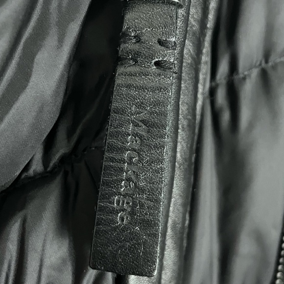 Mackage Qeren Convertible Puffer Jacket With Leather Trim Size Large Black - Picture 8 of 16